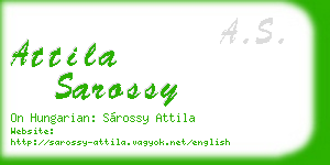 attila sarossy business card