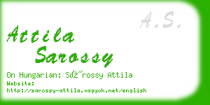 attila sarossy business card